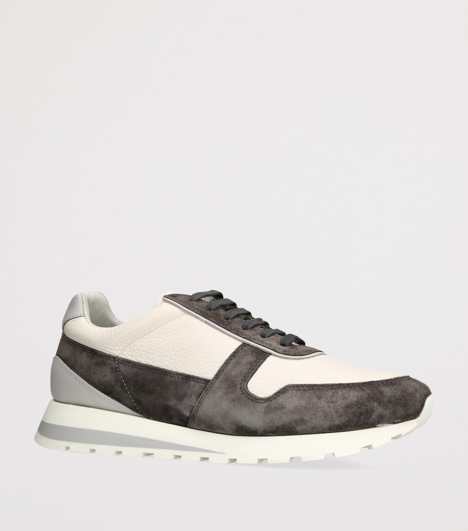 Suede-Calfskin Runners Sneakers WHITE/OTH Image 3