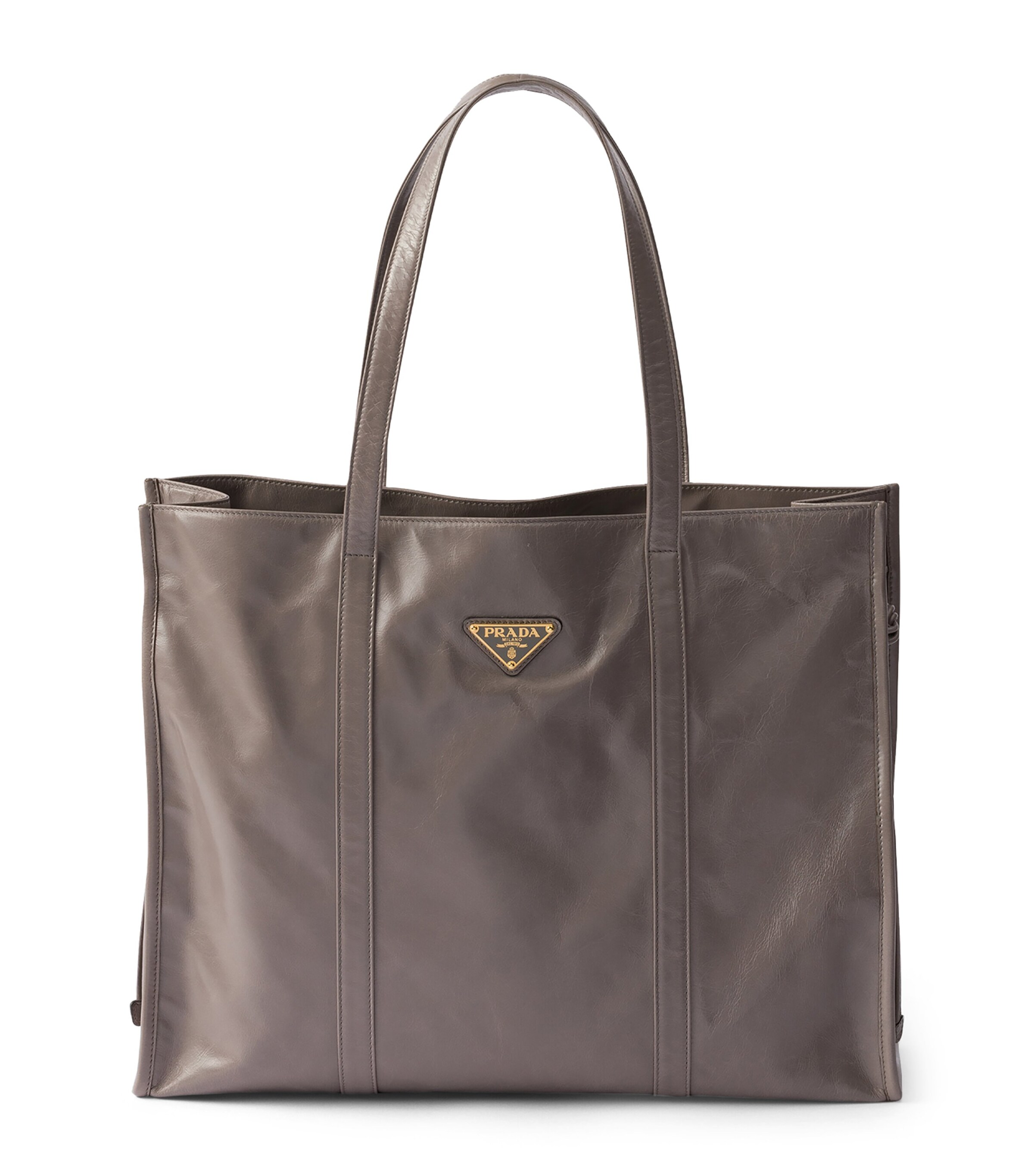 Prada Large Leather Tote Bag Image 1