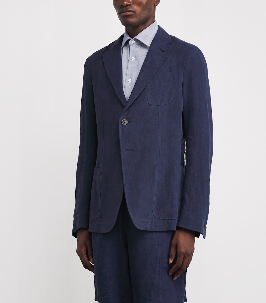 Linen Single-Breasted Blazer 920 Image 3