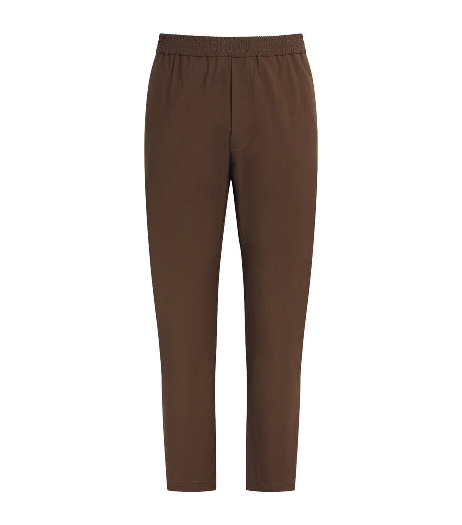 Barena Mens Virgin Wool Elasticated Trousers Toffee Image 1