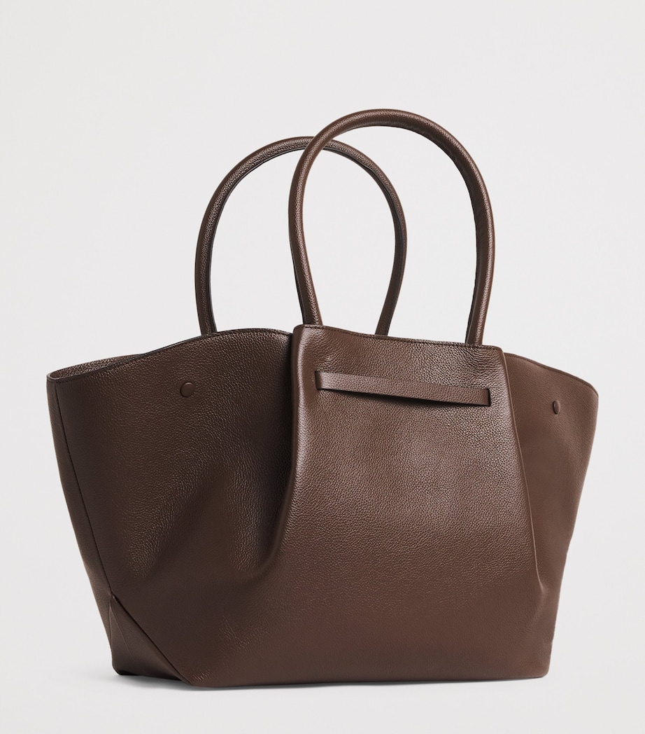 Leather New York Tote Bag MOCHA Image 3