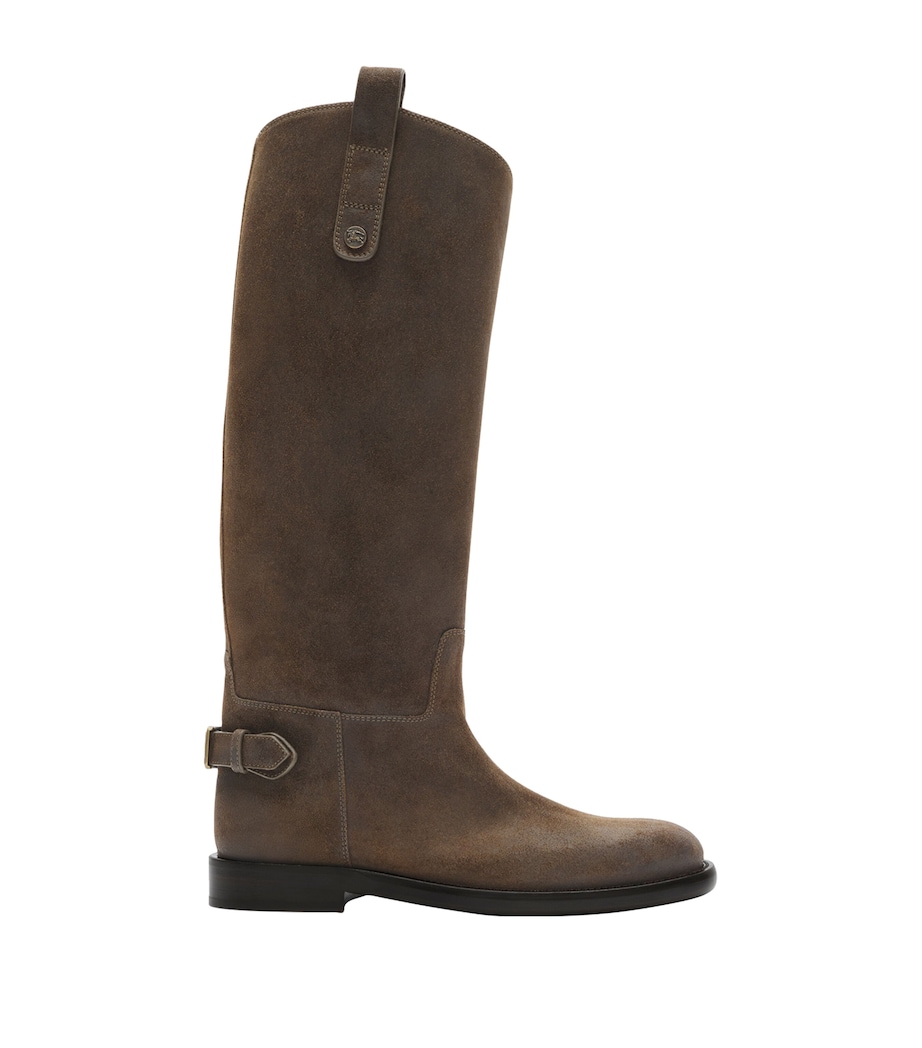 Burberry Suede Cavalier Knee-High Boots Loch Image 1