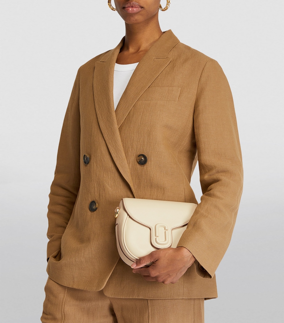 The Marc Jacobs Small Leather J Marc Saddle Bag 123 CLOUD WHITE Image 4