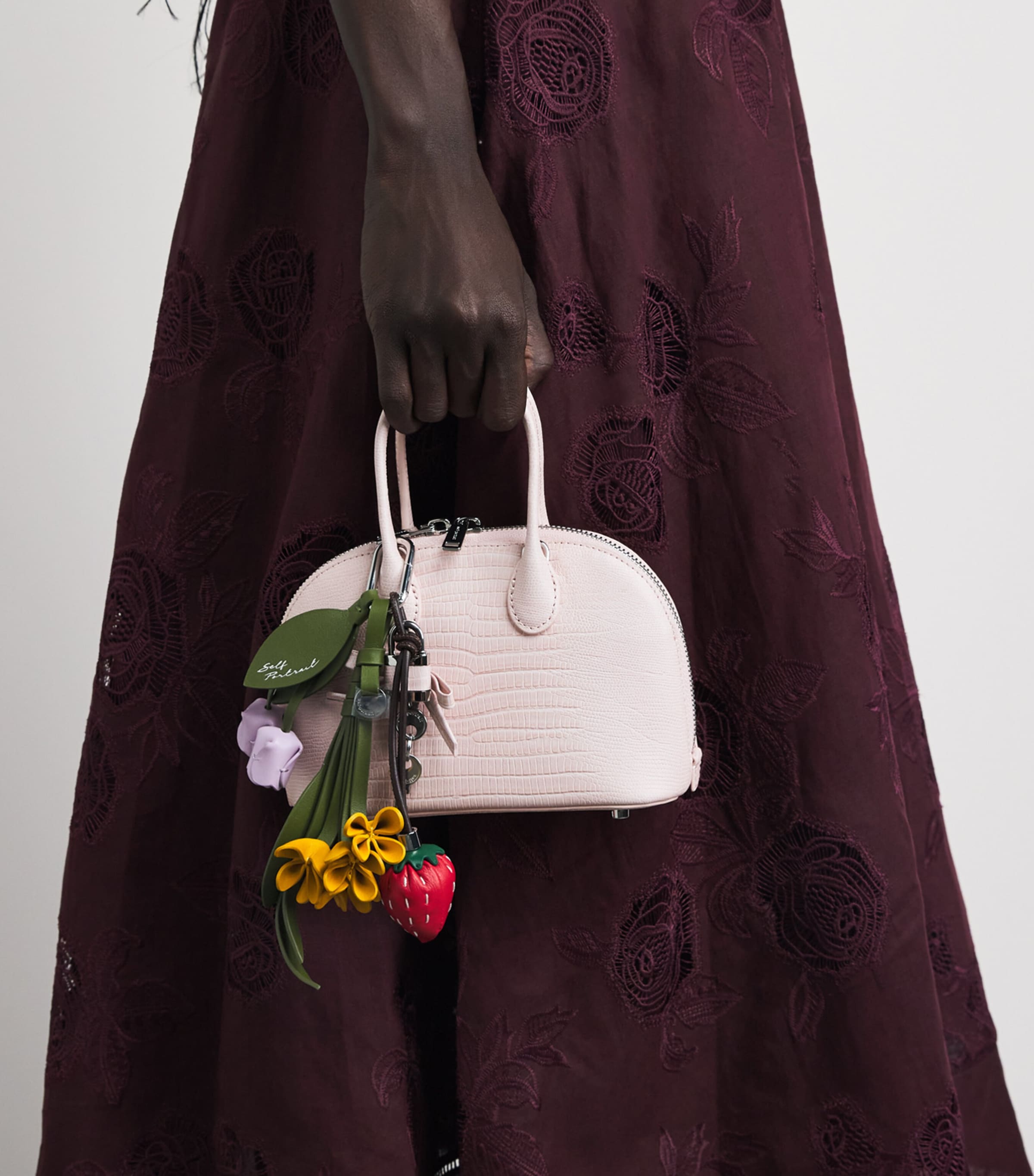 Self-Portrait Mini Leather Top-Handle Bag Pink Image 2