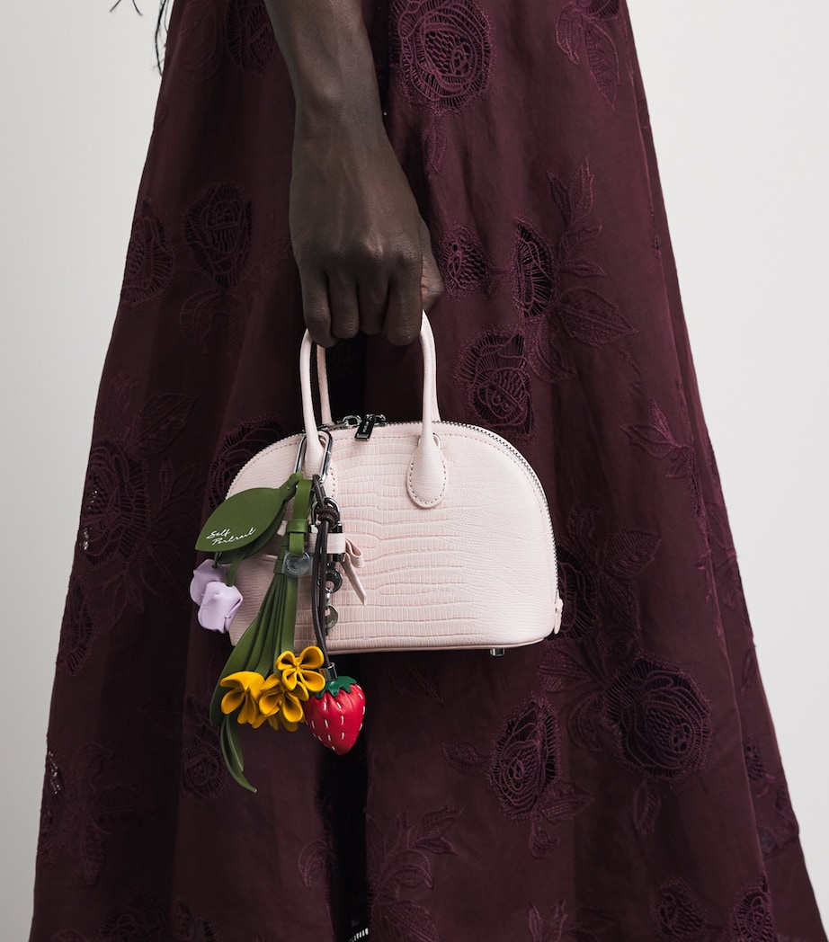 Self-Portrait Mini Leather Top-Handle Bag Pink Image 2