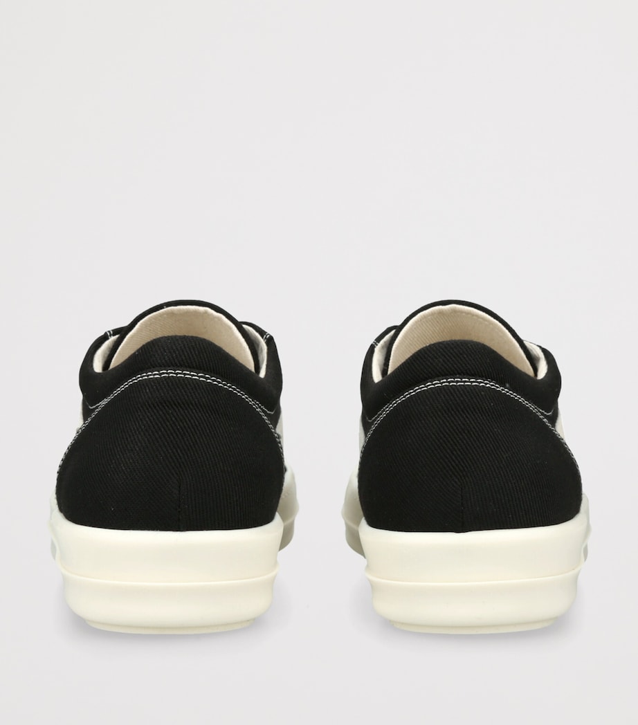 Rick Owens DRKSHDW Canvas Laceless DRKSHDW Low-Top Sneakers Blk/white Image 2