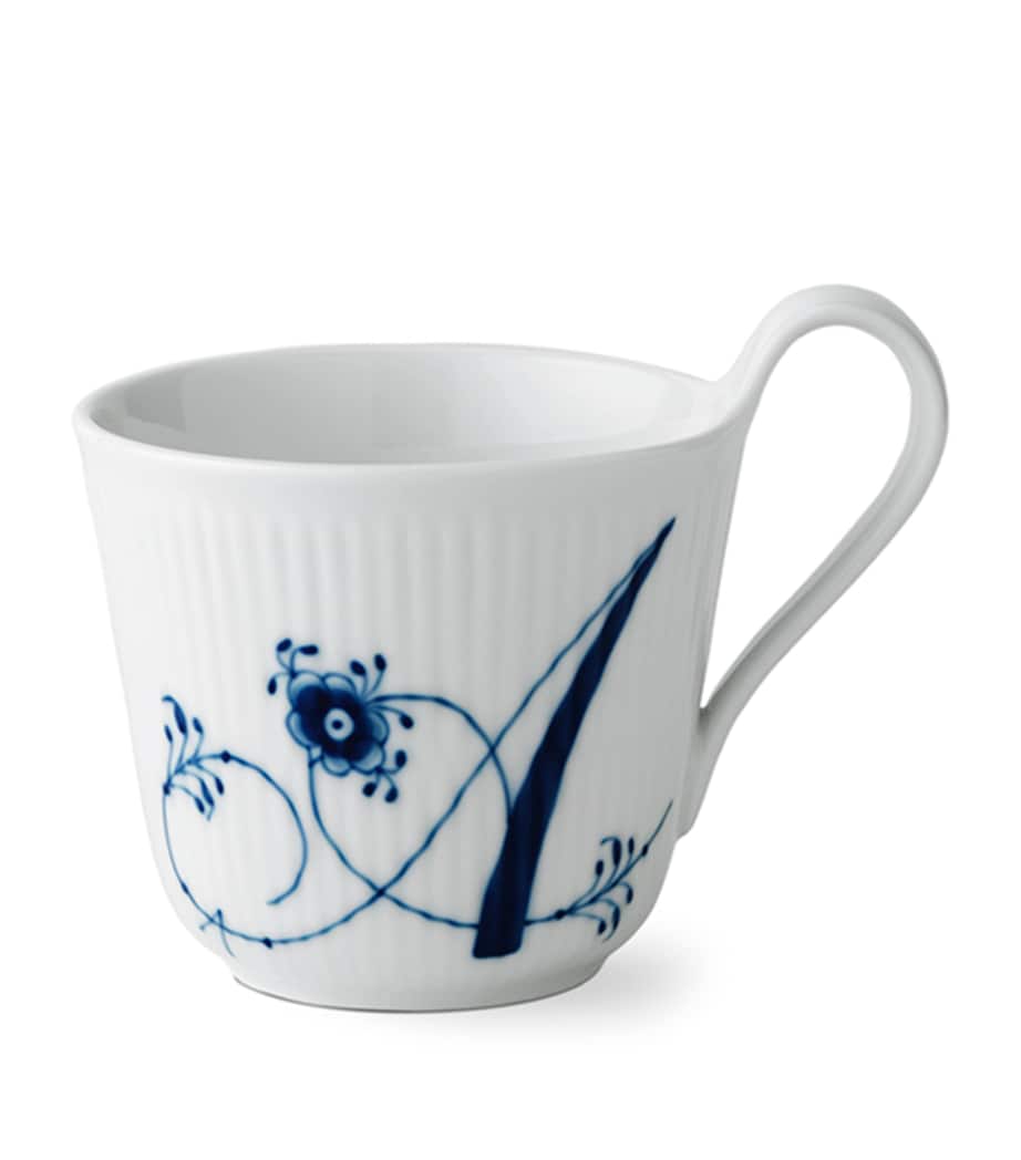 Porcelain Fluted Alphabet Mug BLUE Image 1