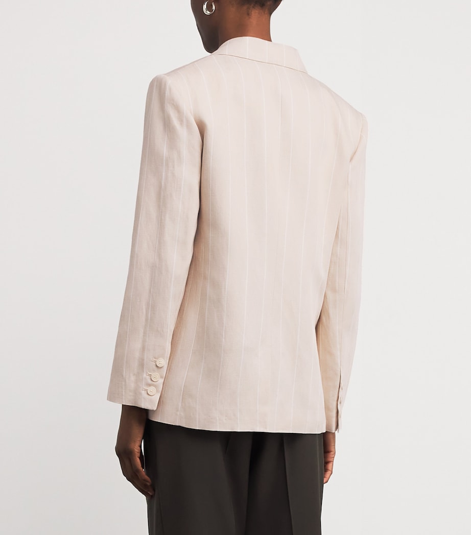 Claudie Pierlot Womens Pinstripe Blazer Sand Image 4