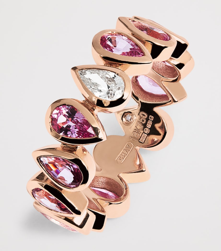 Rose Gold and Sapphire Eternity Ring ROSE GOLD Image 6