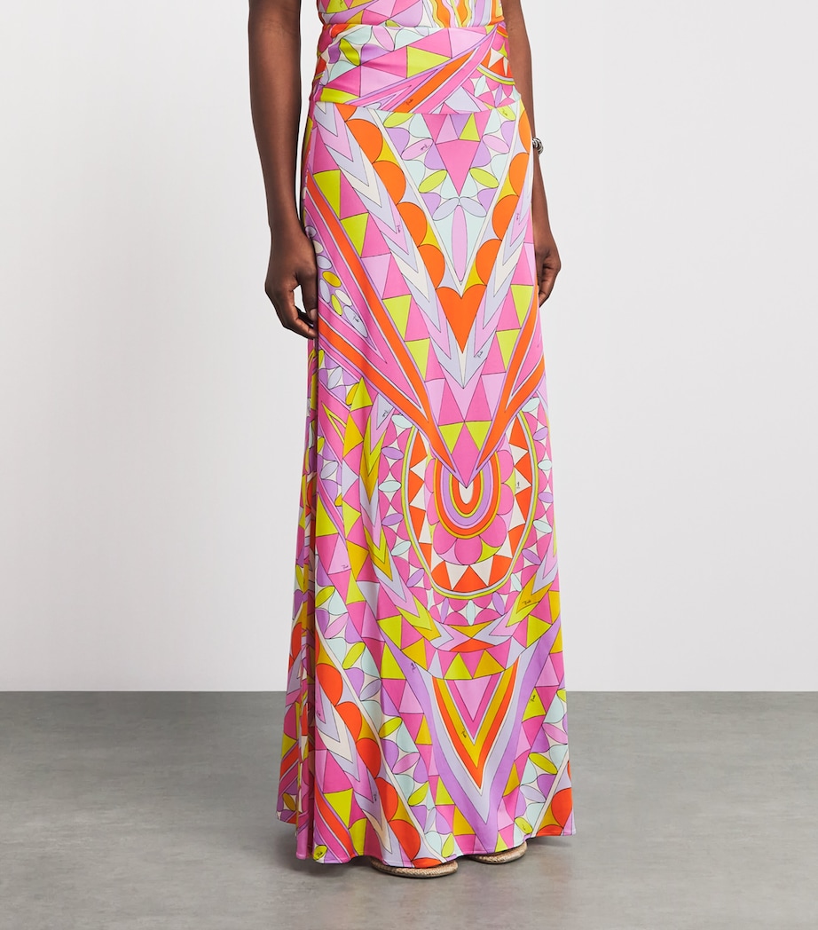 PUCCI Womens Jersey Geometric Maxi Skirt Image 4