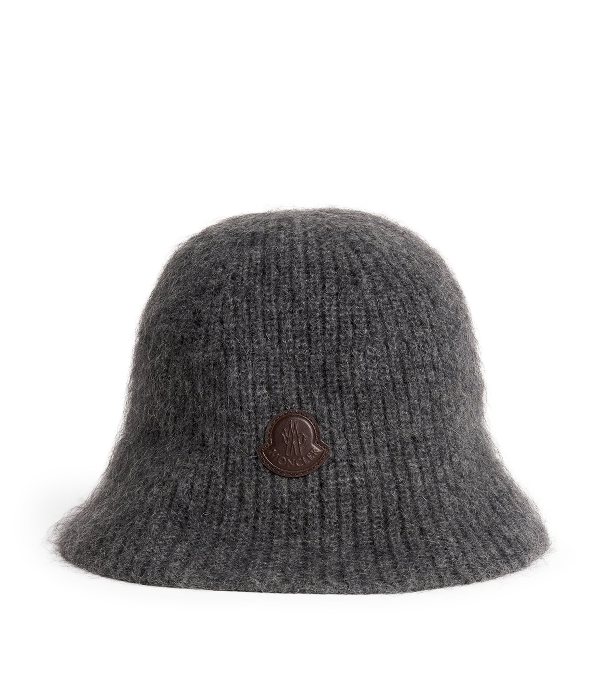 Shop Moncler Wool-mohair Bucket Hat In Black