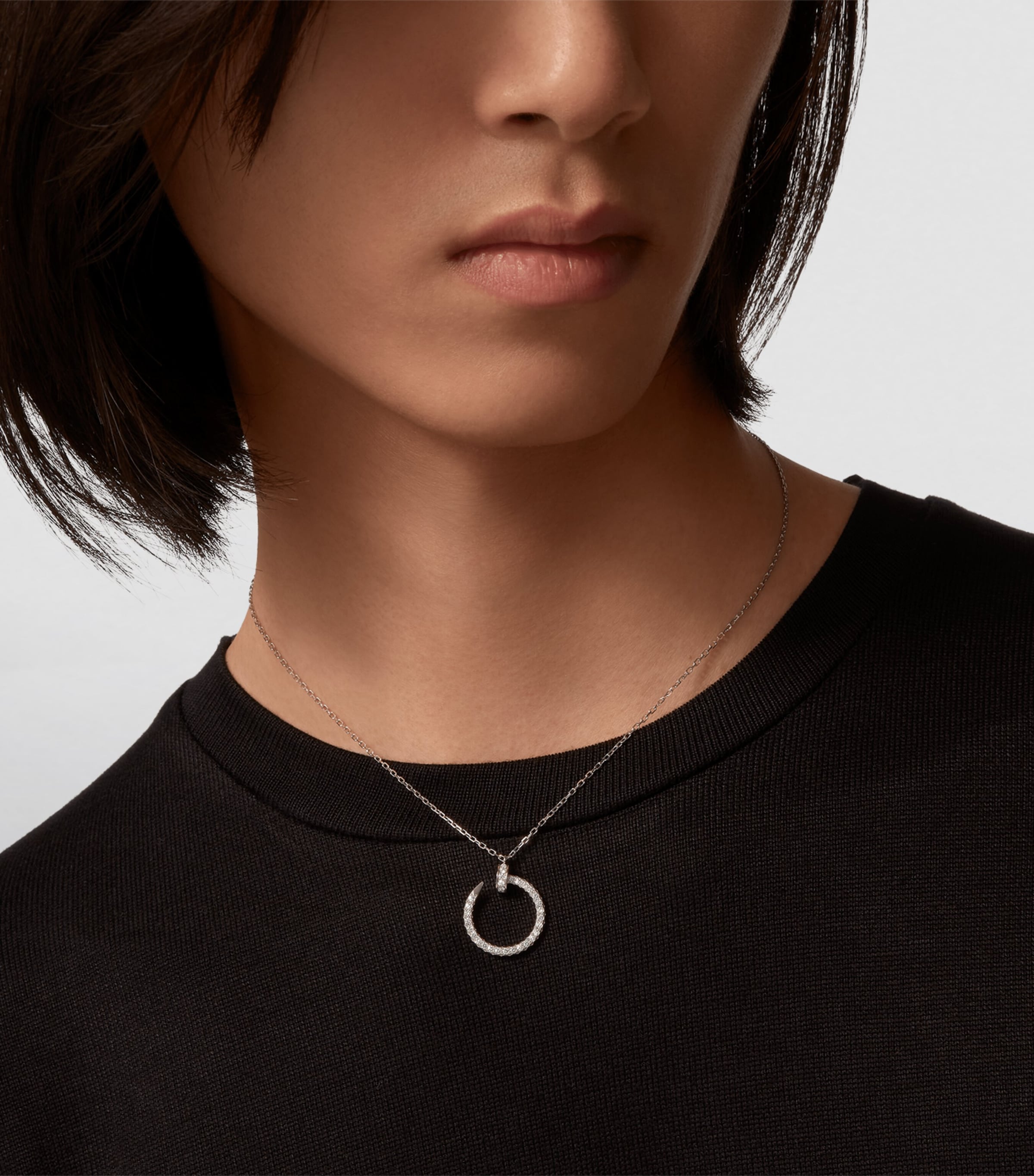 Cartier White Gold and Pavé Diamond Juste un Clou Necklace