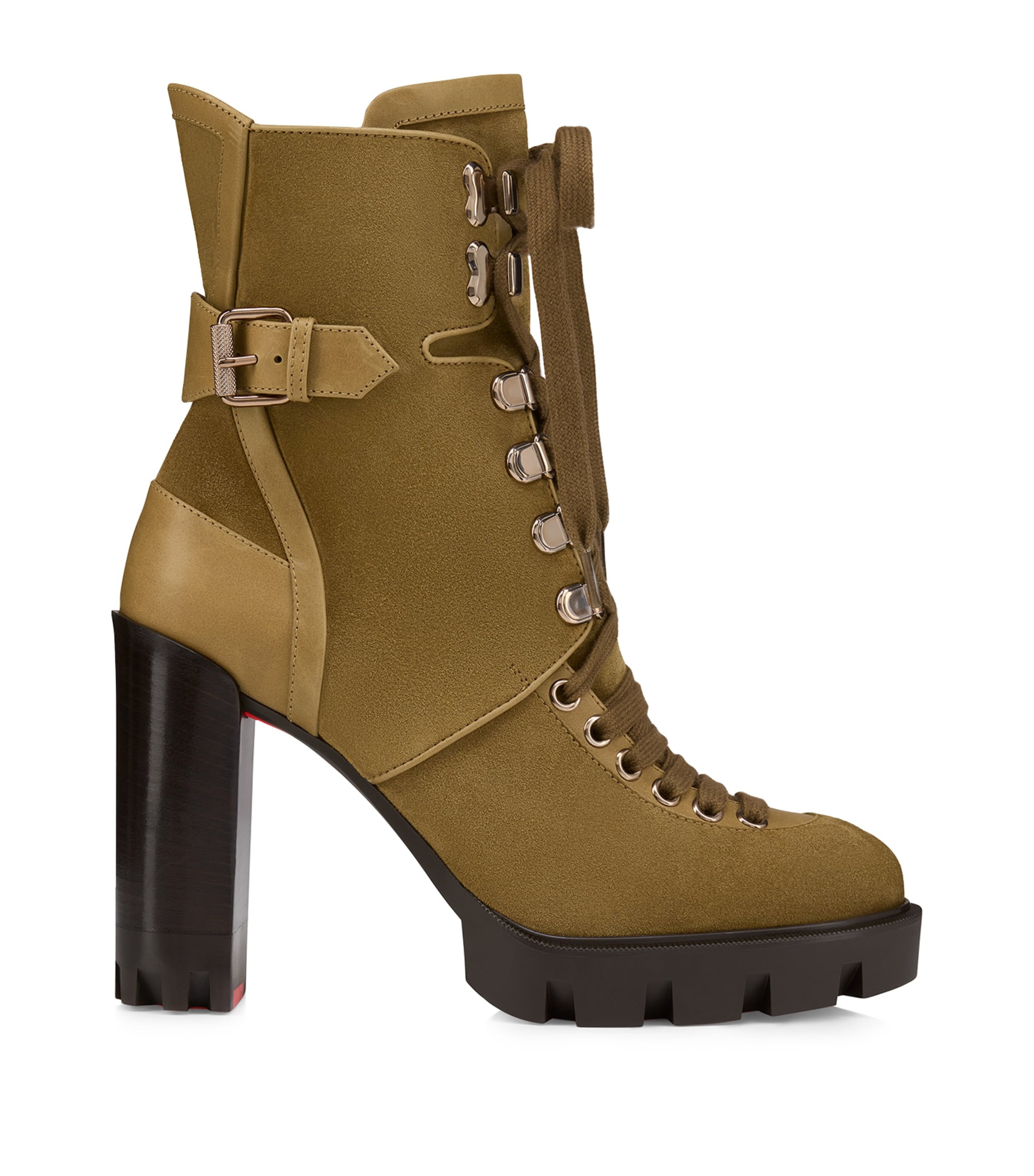 Christian Louboutin Macademia Suede Lace-up Boots 100