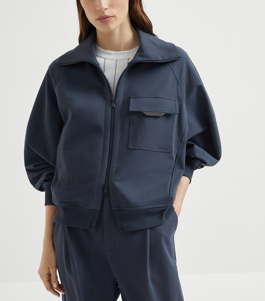 Stretch-Cotton Monili-Tab Cardigan C7186 Image 5