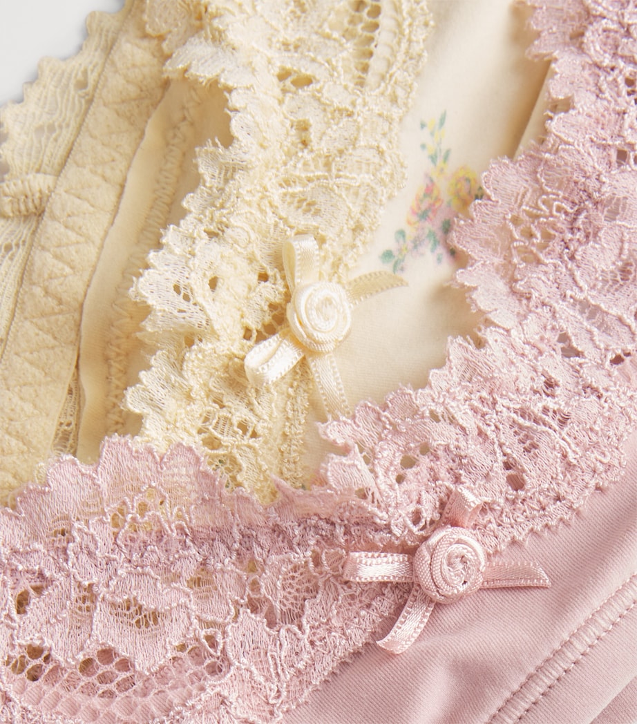 Fits Everybody Scoop-Neck Lace Bralette (Pack of 2) BOUQUET PRNT MORGNTE Image 4