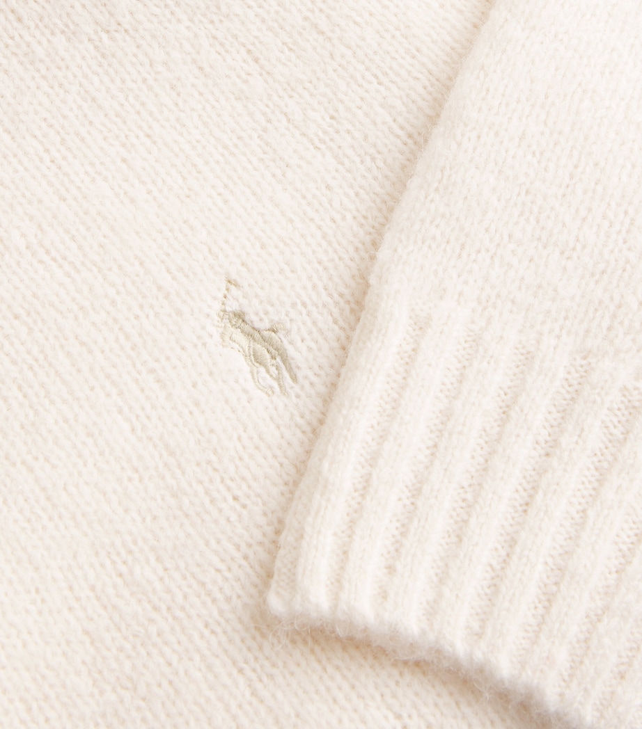 Wool-Alpaca-Blend Polo Pony Sweater NATURAL Image 5