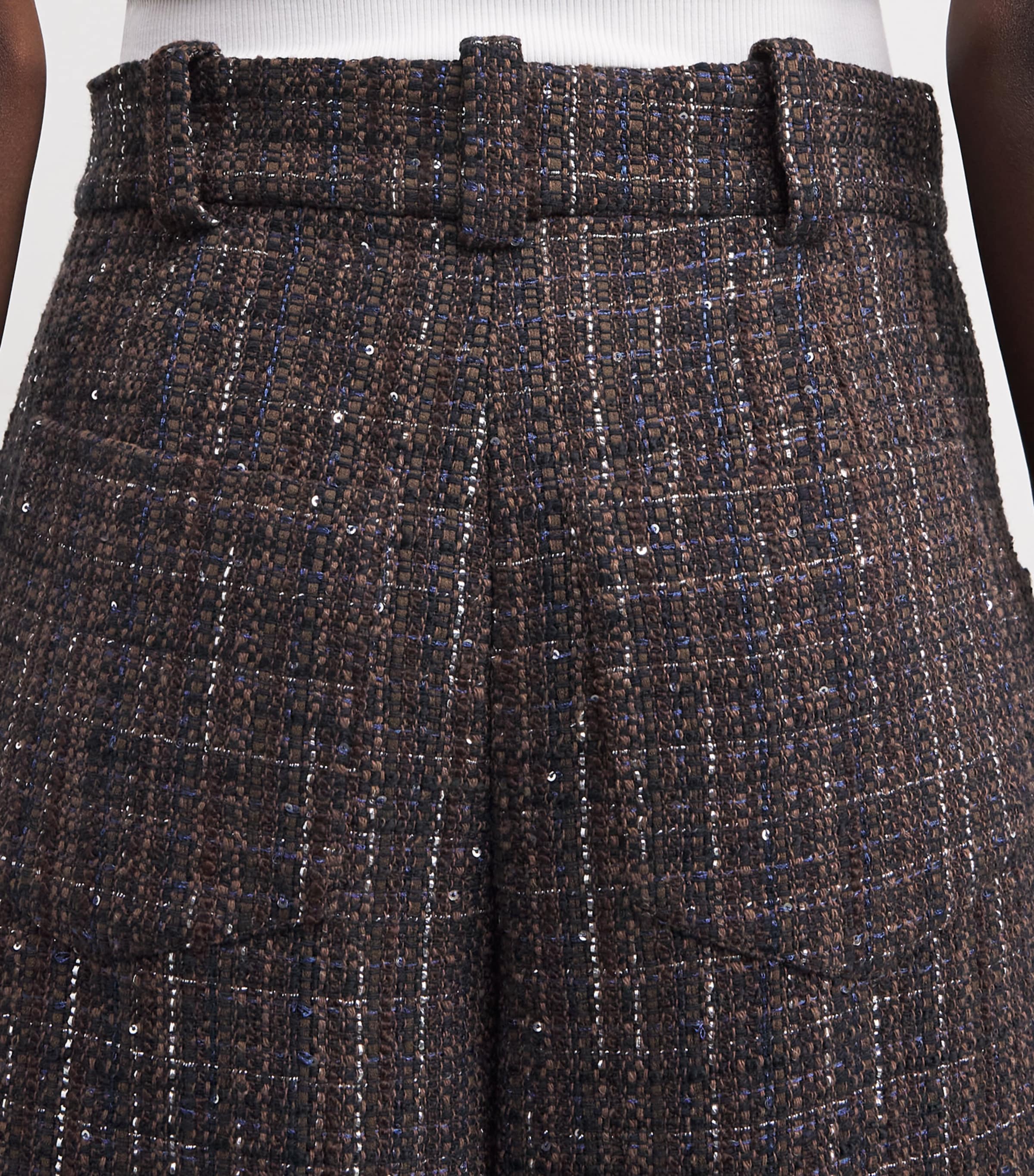 Tweed Tailored Trousers BROWN Image 6