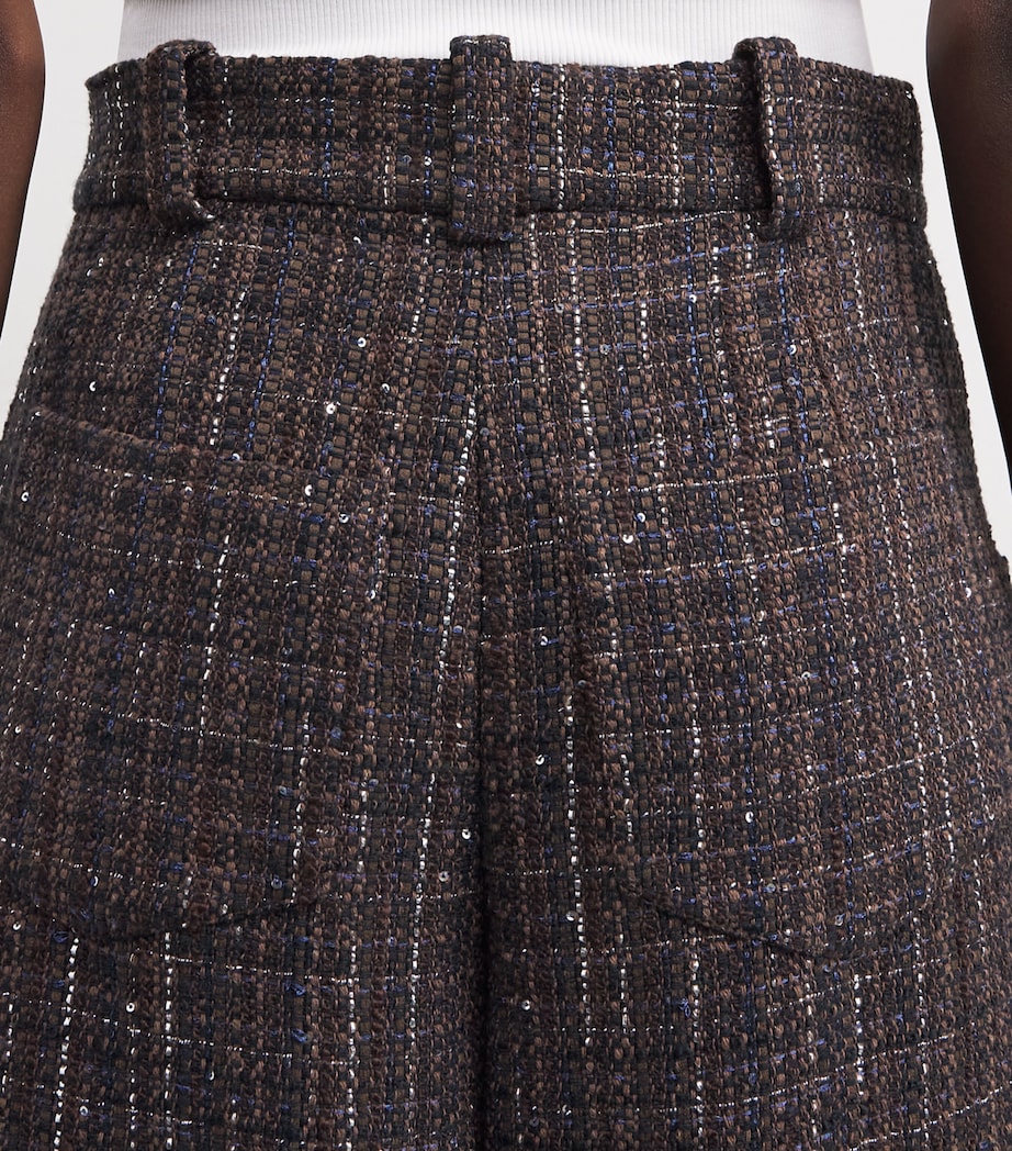 Tweed Tailored Trousers BROWN Image 6