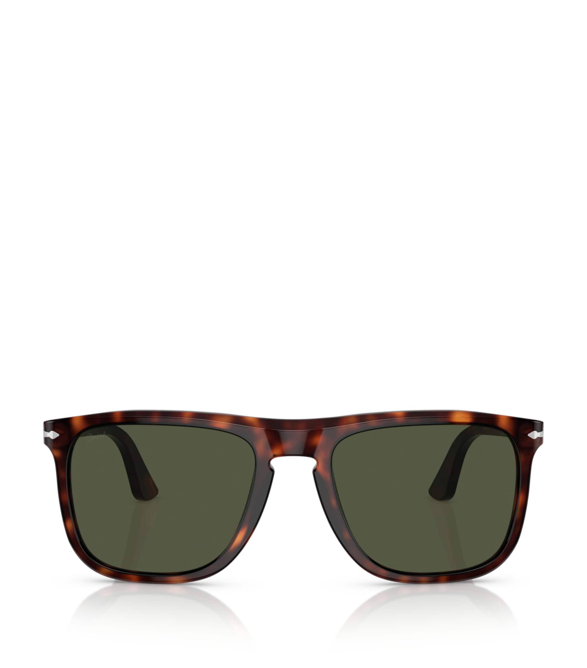 Persol Square Pilot Sunglasses Brown Image 1