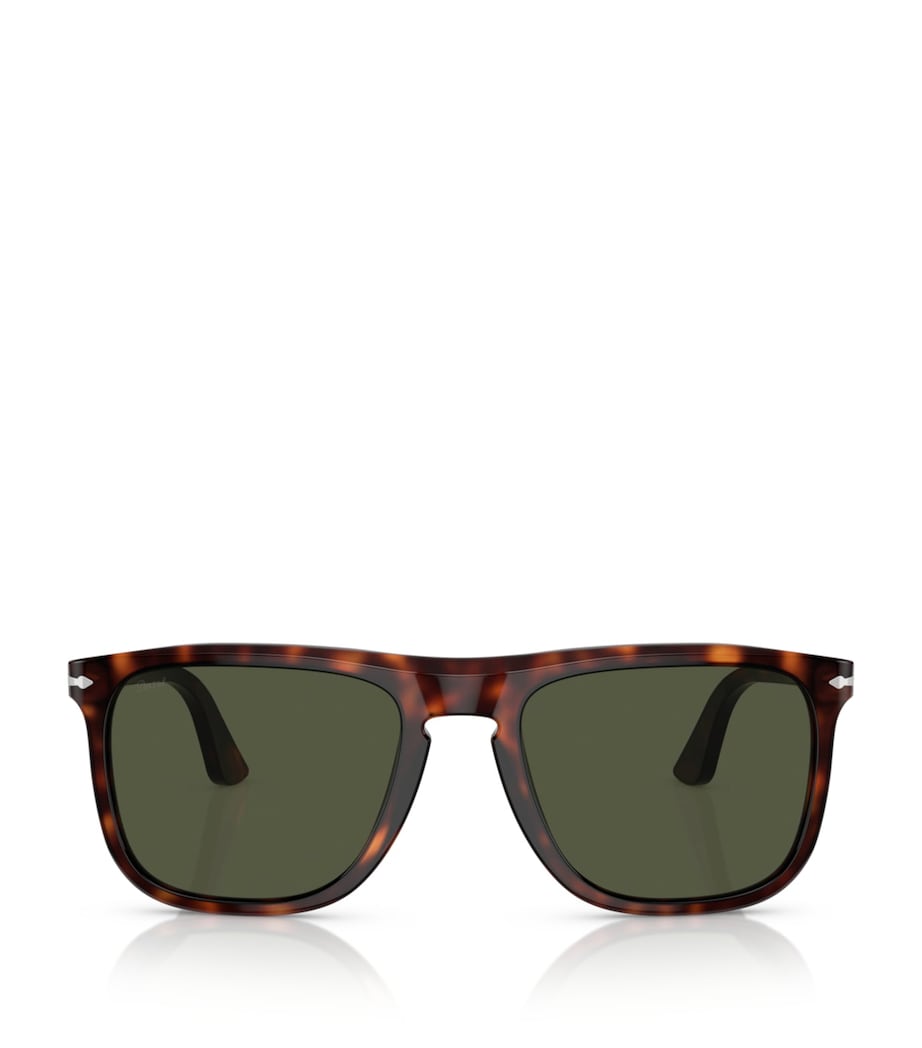 Persol Square Pilot Sunglasses Brown Image 1