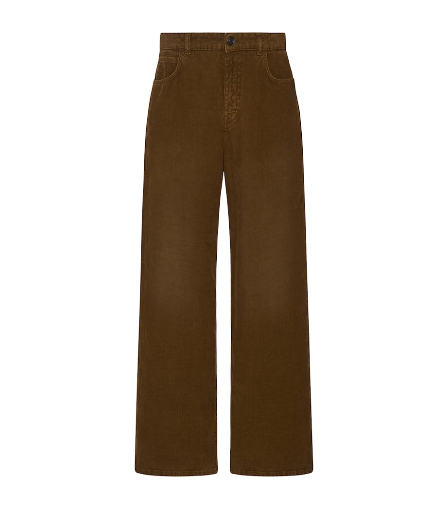 The Row Womens Eglitta Stretch-Cotton Jeans Cinnamon Image 1