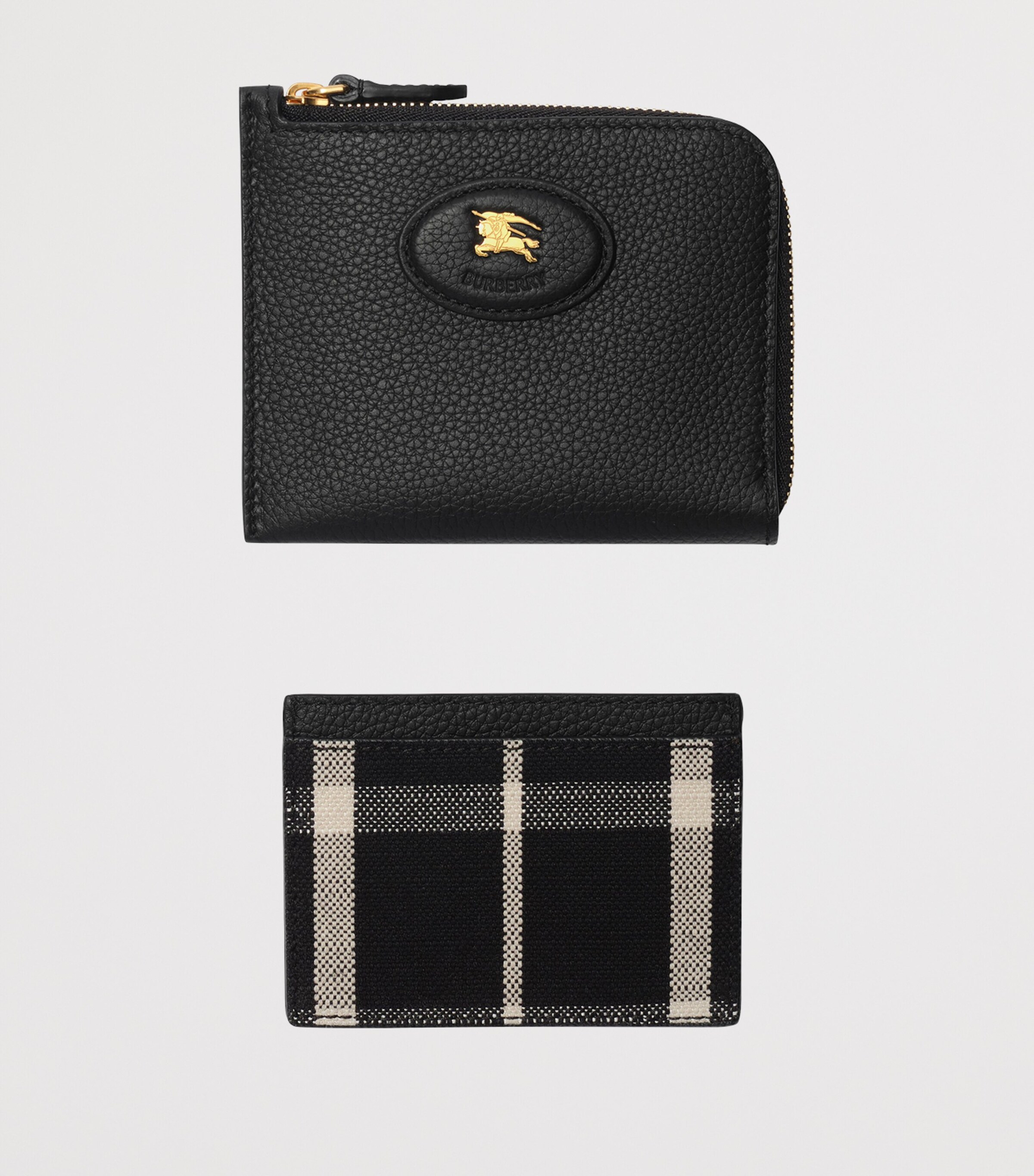 Burberry Leather Bloomsbury Zip Wallet Black/black Calico Image 5