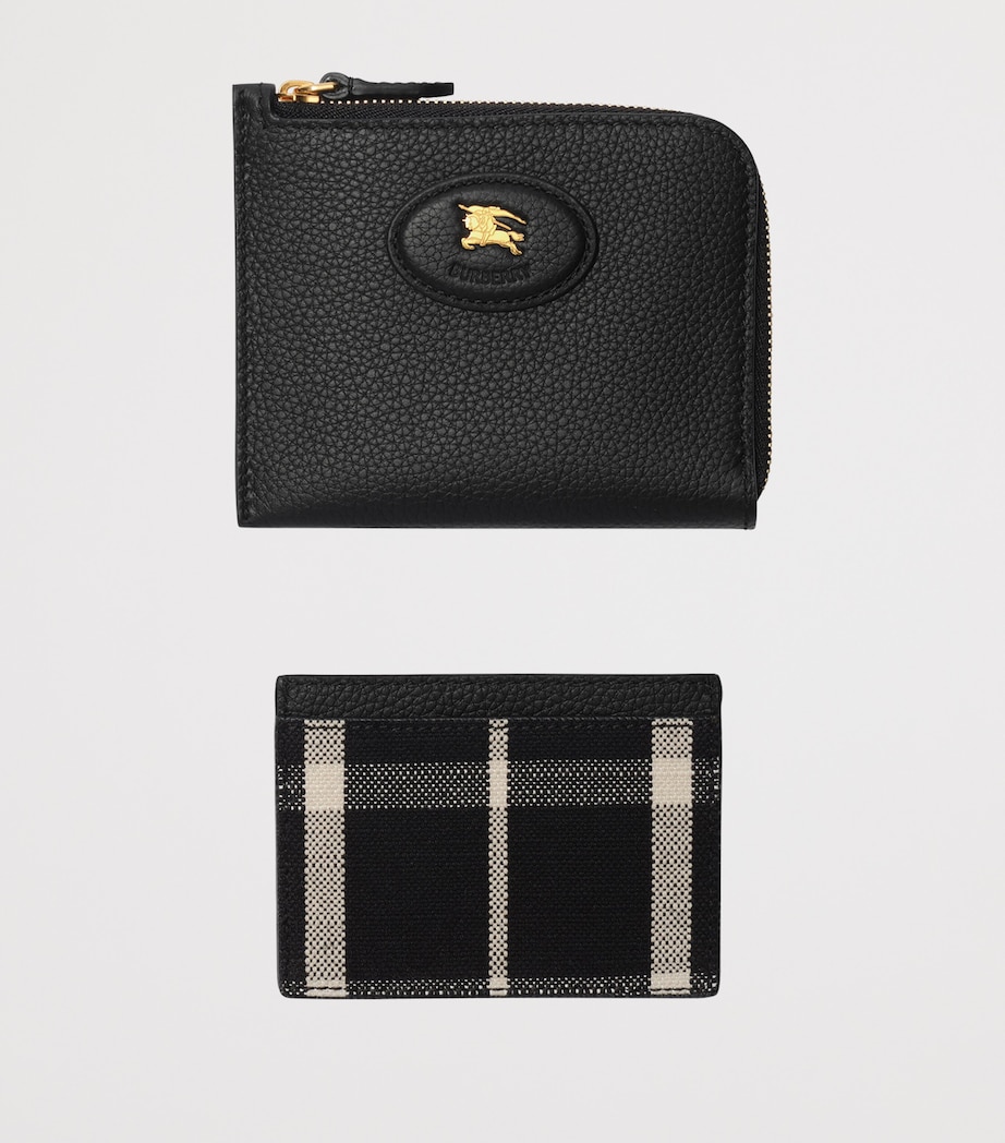 Burberry Leather Bloomsbury Zip Wallet Black/black Calico Image 5