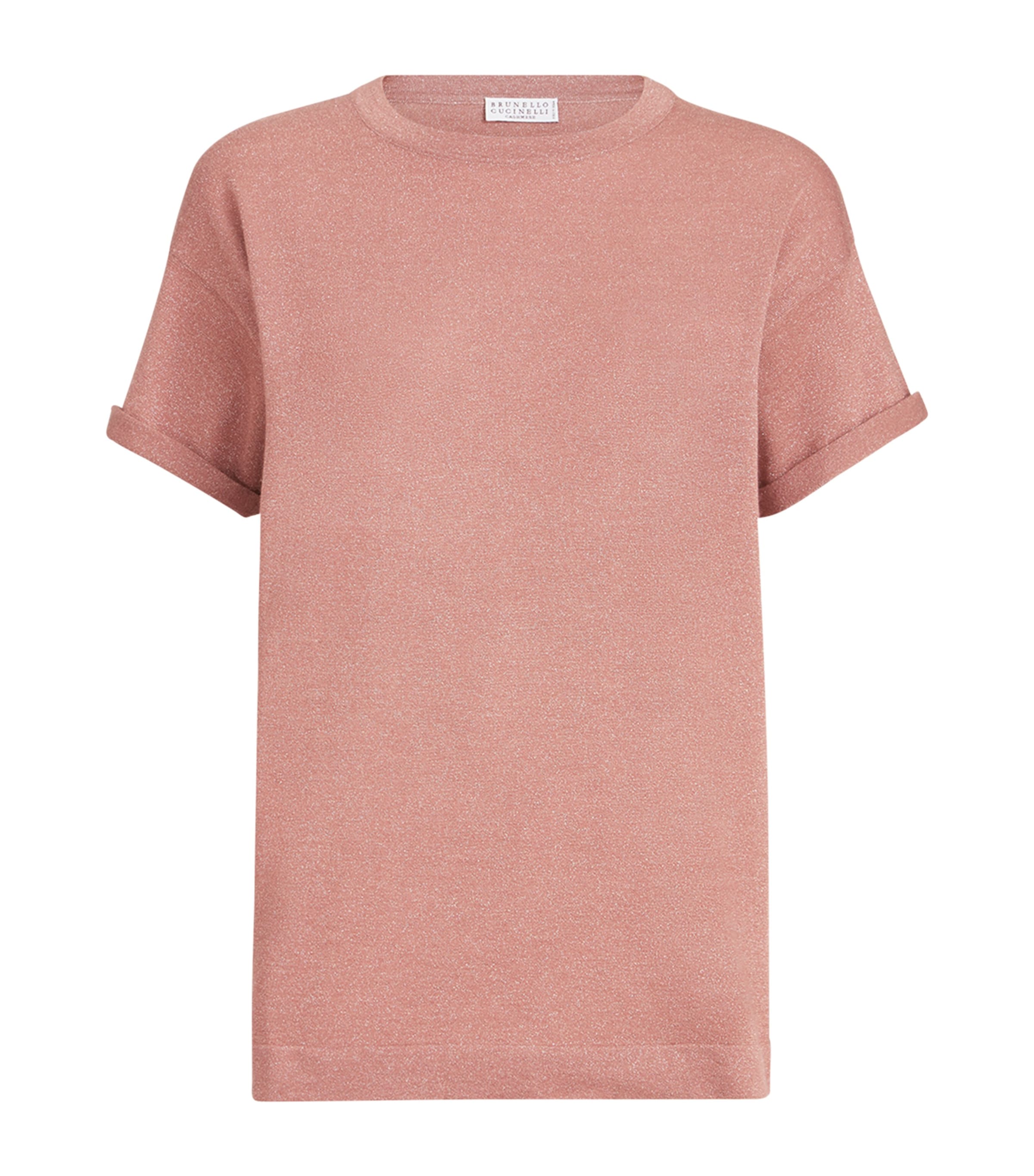 Brunello Cucinelli Womens Cashmere-Blend Sparkling T-Shirt Image 1