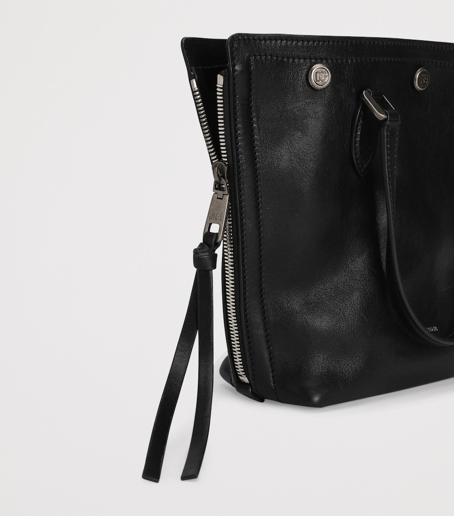 Leather Atene Tote Bag 80999-BLACK Image 7