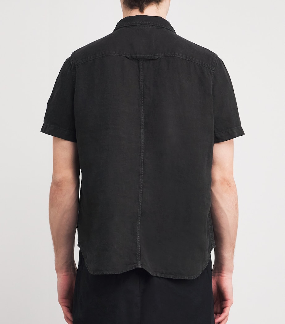 Linen Cairo Shirt WASHED BLACK Image 4