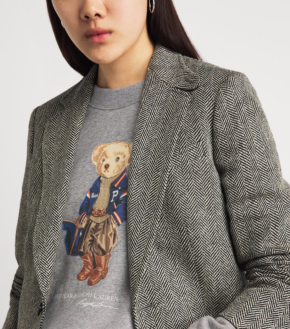 Polo Ralph Lauren Womens Polo Bear Sweatshirt Dark Vintage Heather Image 3