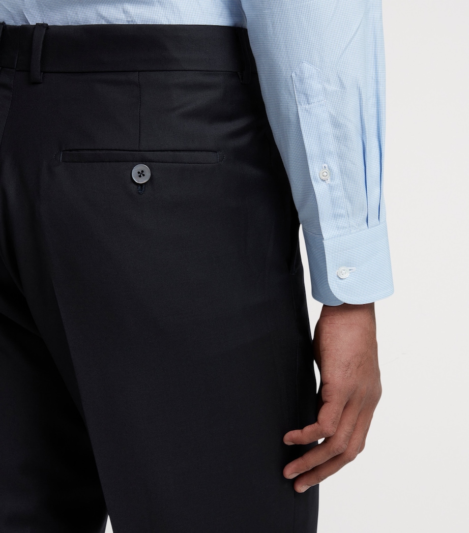 Cotton Micro Check Dress Shirt 442SKY BLUE Image 5