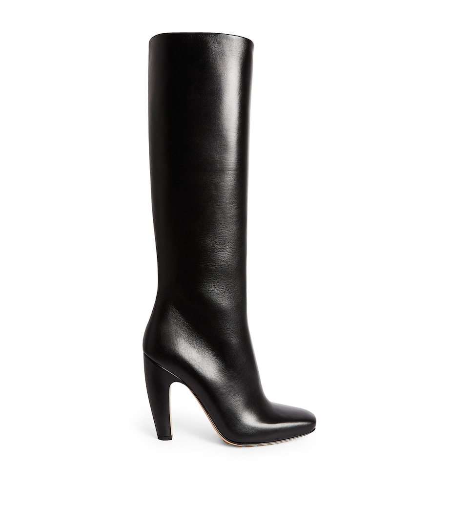 Bottega Veneta Leather Canalazzo Knee-High Boots 100 Nero/nero Image 1