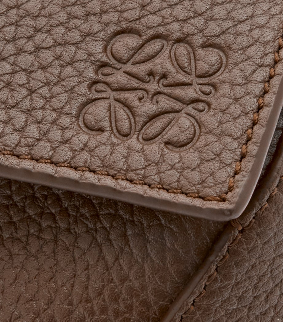 Small Leather Puzzle Edge Belt Bag DARK CIGAR Image 6