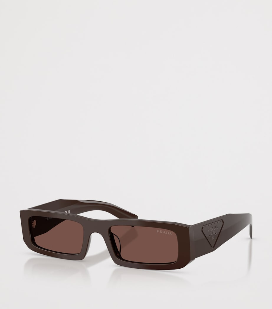 Prada Acetate Rectangle Sunglasses Brown Image 2