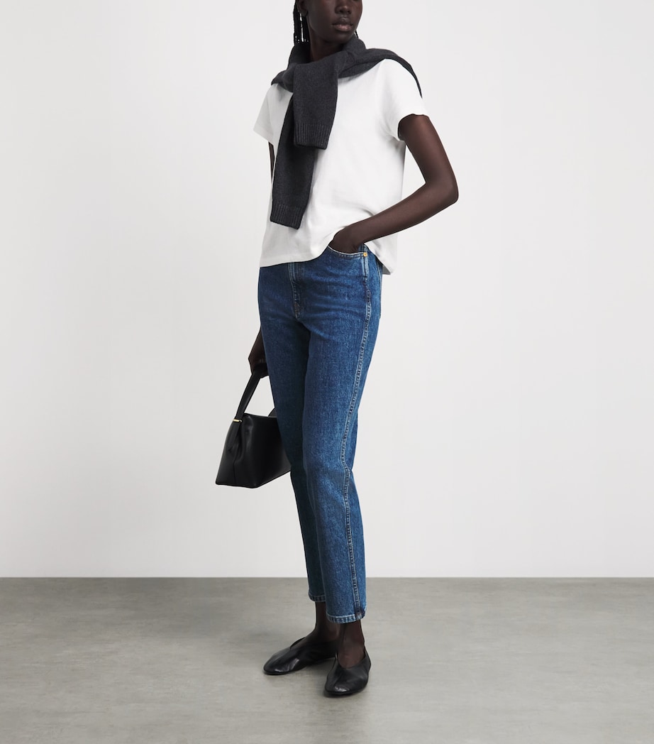 Khaite Womens Abigail Cropped High-Rise Jeans Boone Image 2
