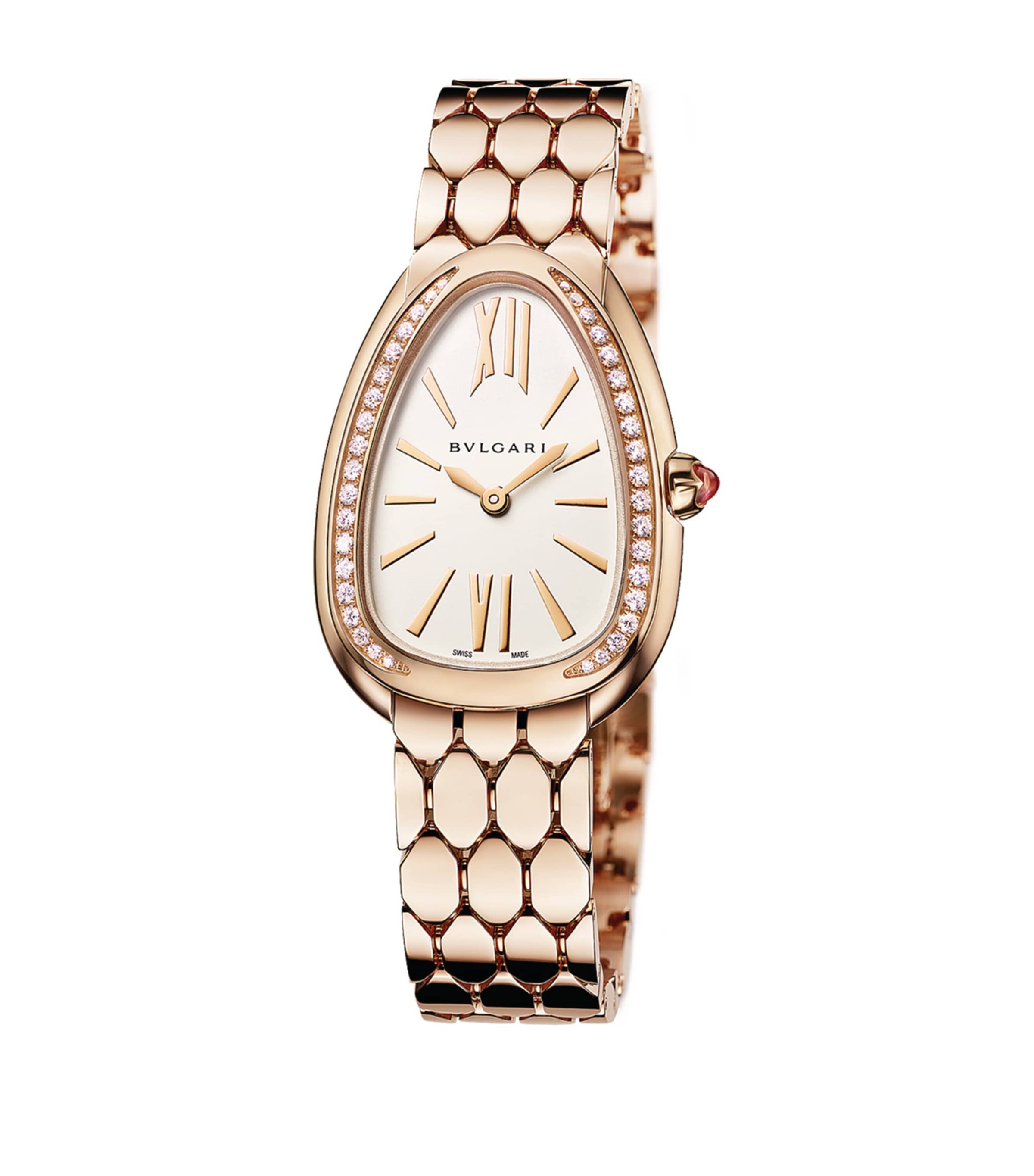 Rose Gold and Diamond Serpenti Seduttori Watch 33mm WHITE Image 2