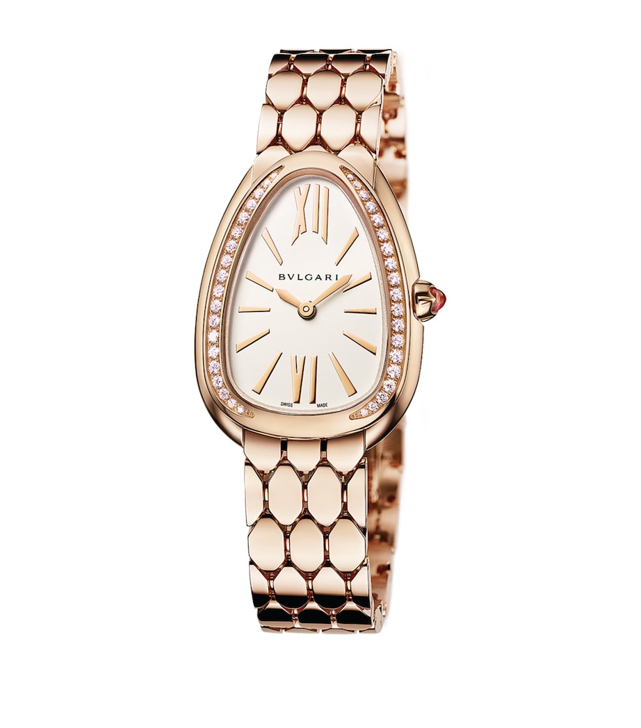 Rose Gold and Diamond Serpenti Seduttori Watch 33mm WHITE Image 2
