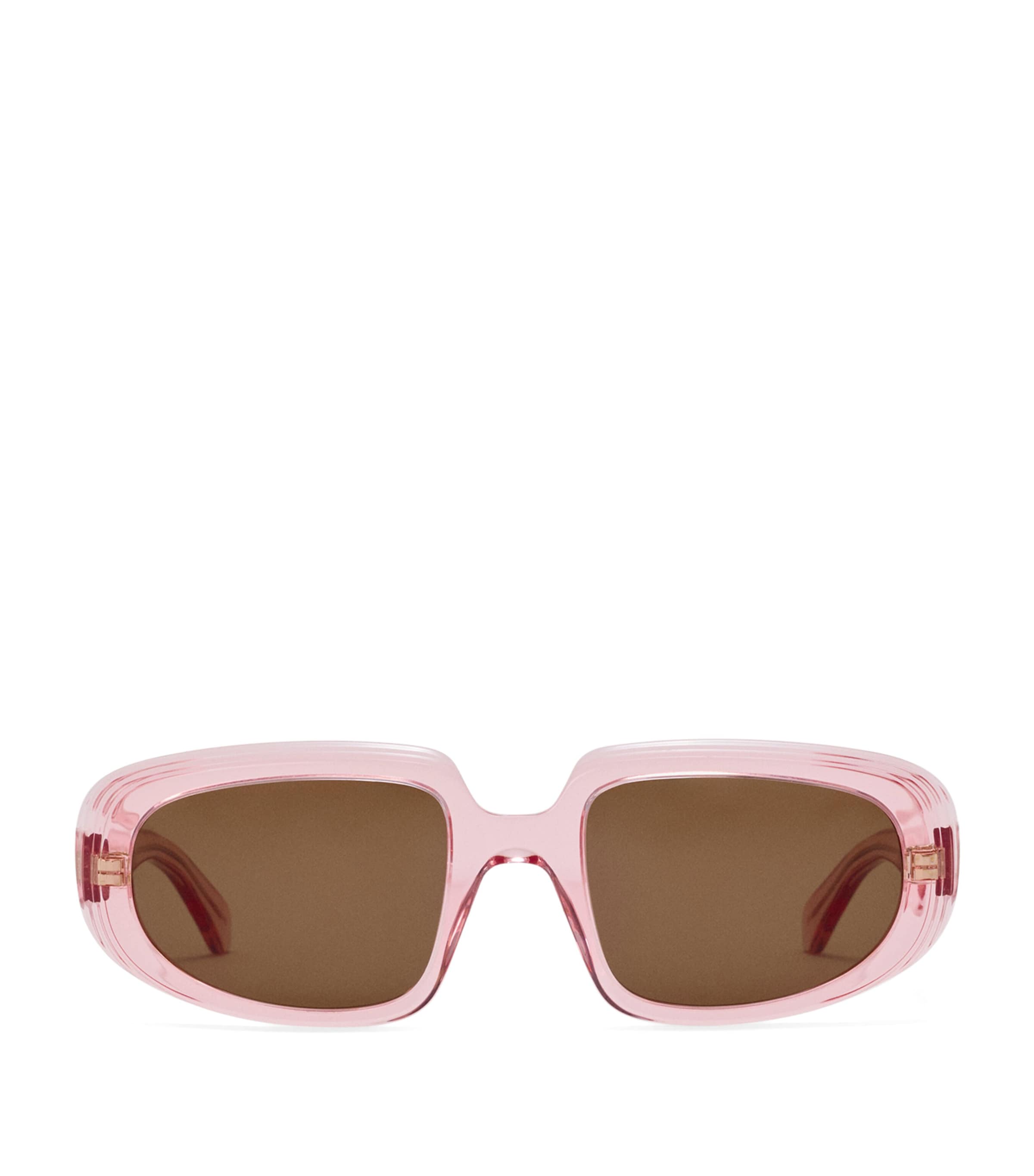 LOEWE Rectangular Steps Sunglasses Transparent Pink Image 1