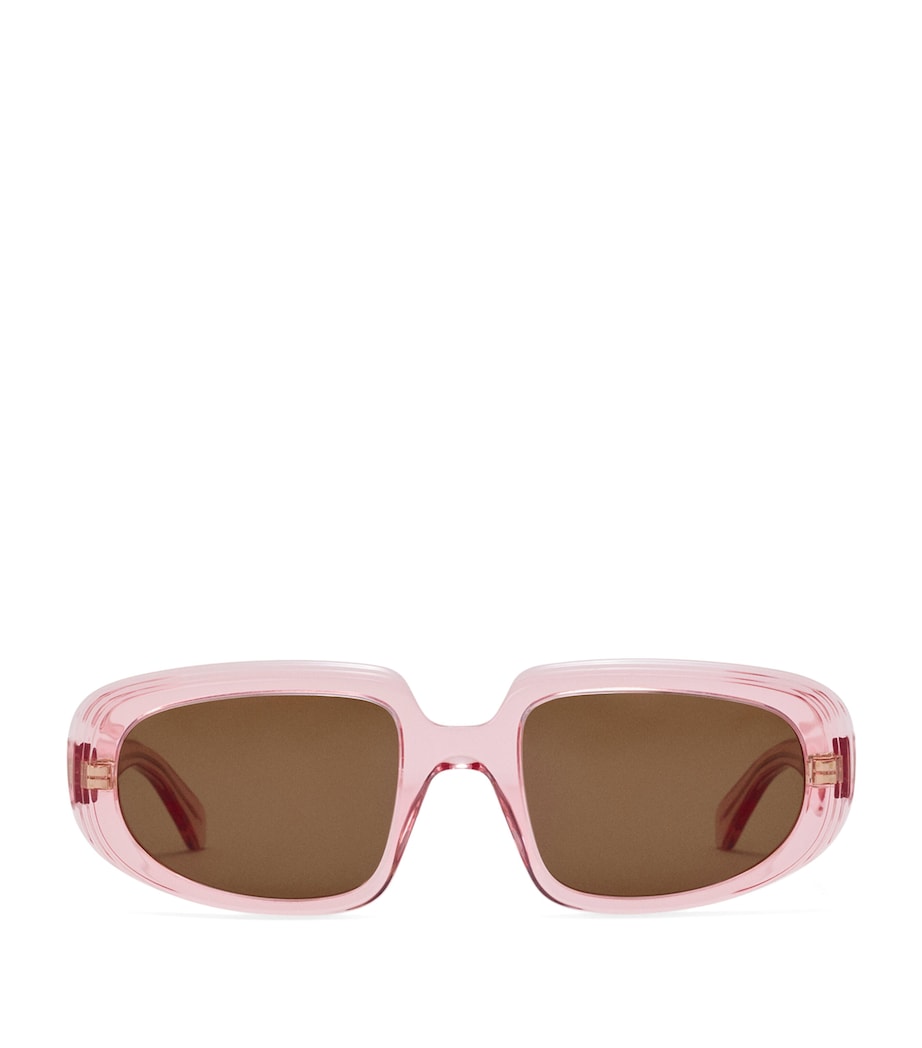 LOEWE Rectangular Steps Sunglasses Transparent Pink Image 1