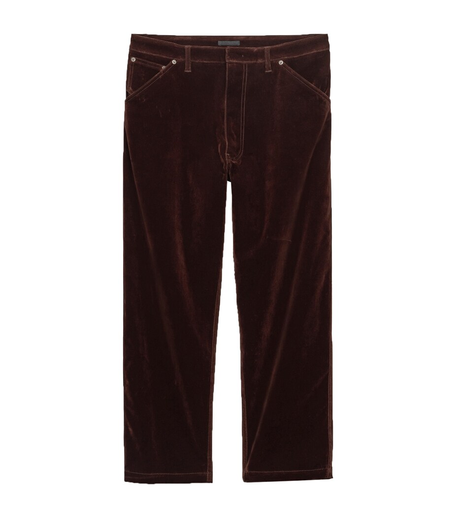 Velvet Straight Trousers F0555 Image 1