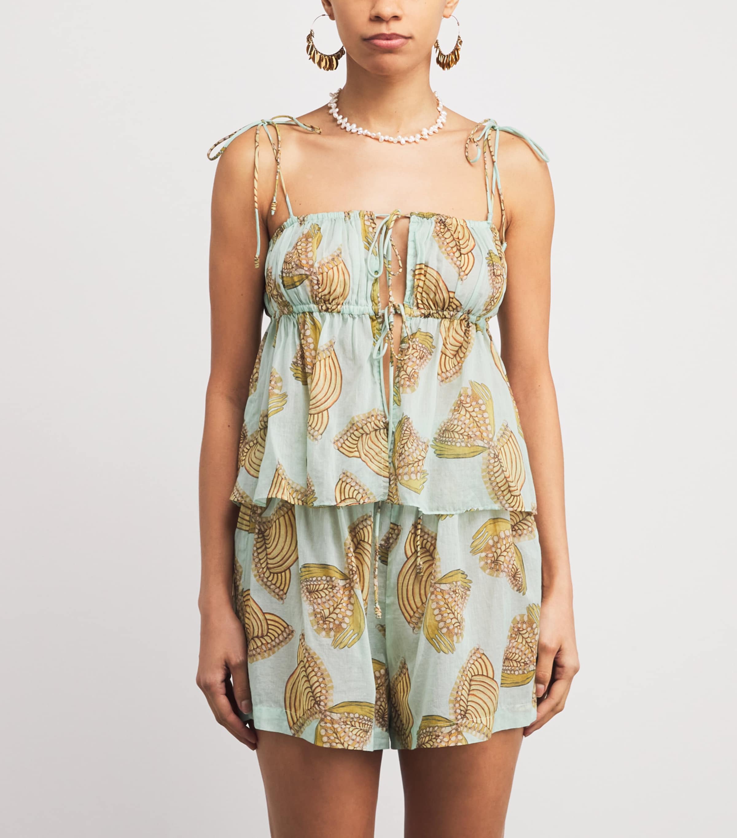 Cotton Tallulah Cami Top WATER BLOSSOMS Image 3