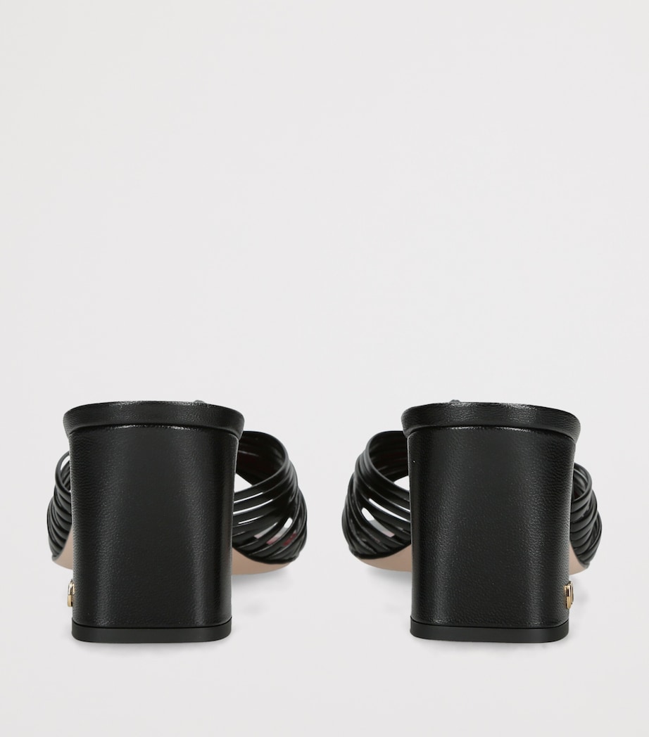 Valentino Garavani Leather Annet Mules 60 Black Image 2