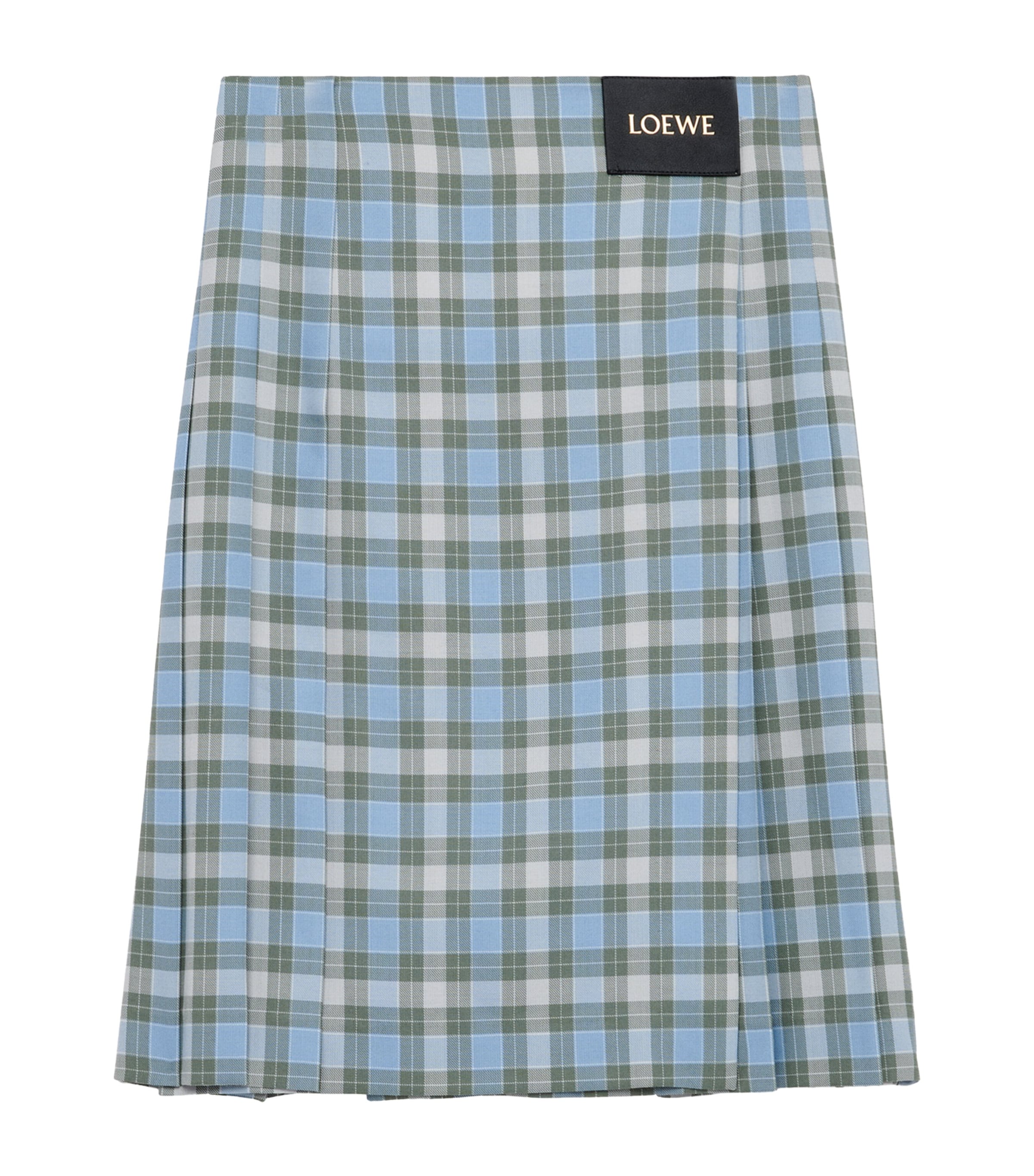 Loewe Check Pleated Midi Skirt