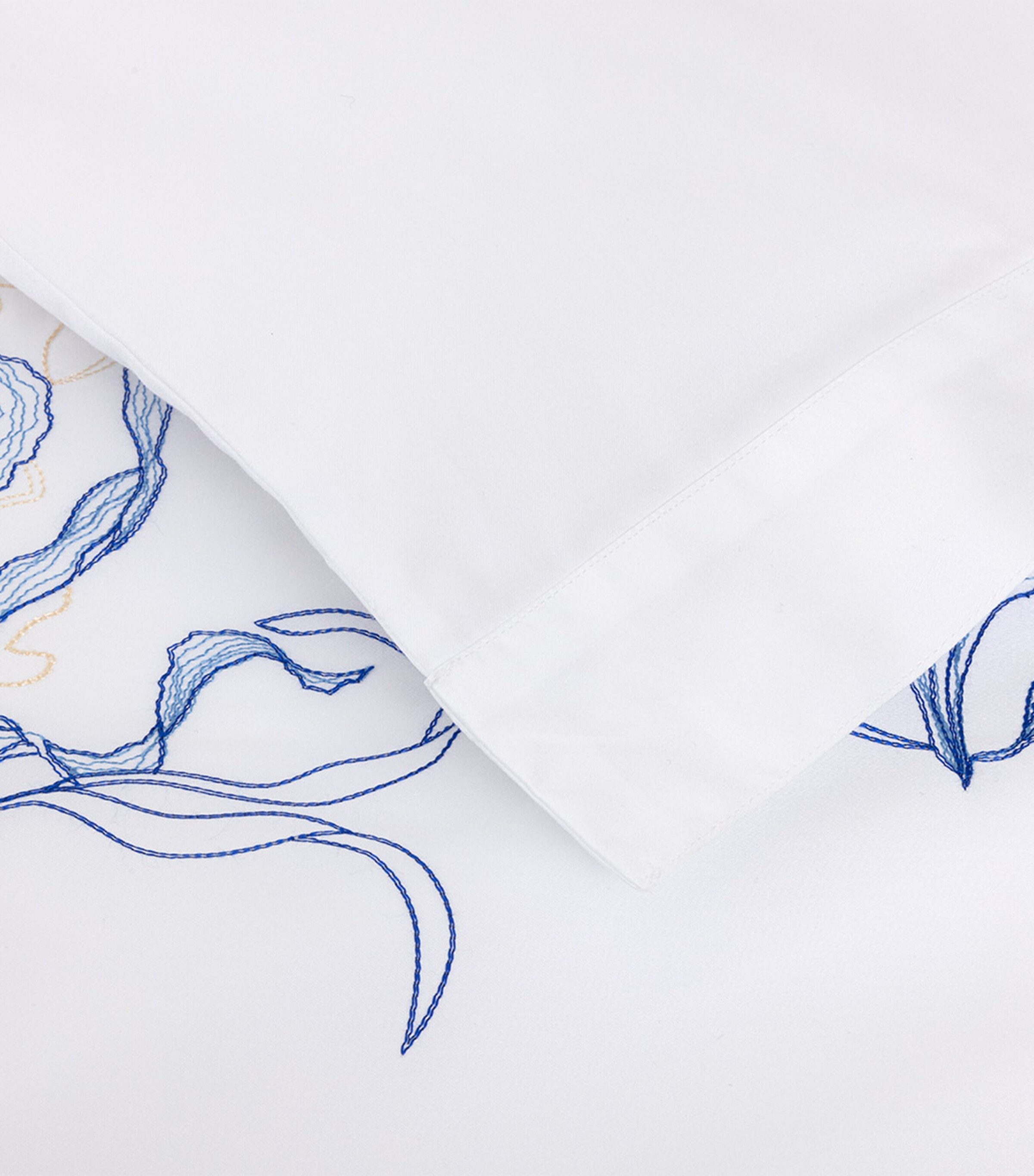 Yves Delorme Couture Nautilus King Duvet Cover (240cm x 220cm) Blc/blu Image 3