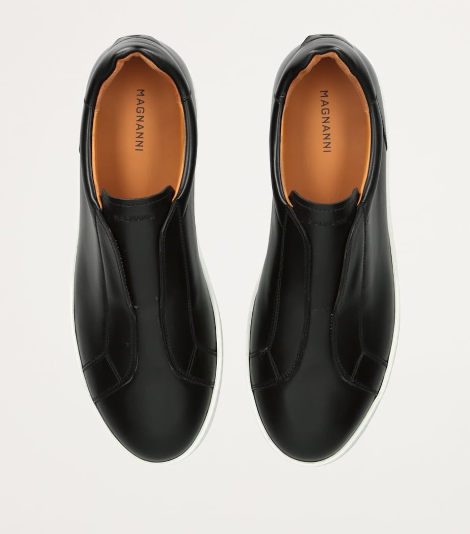 Leather Laceless Sneakers BLACK Image 4