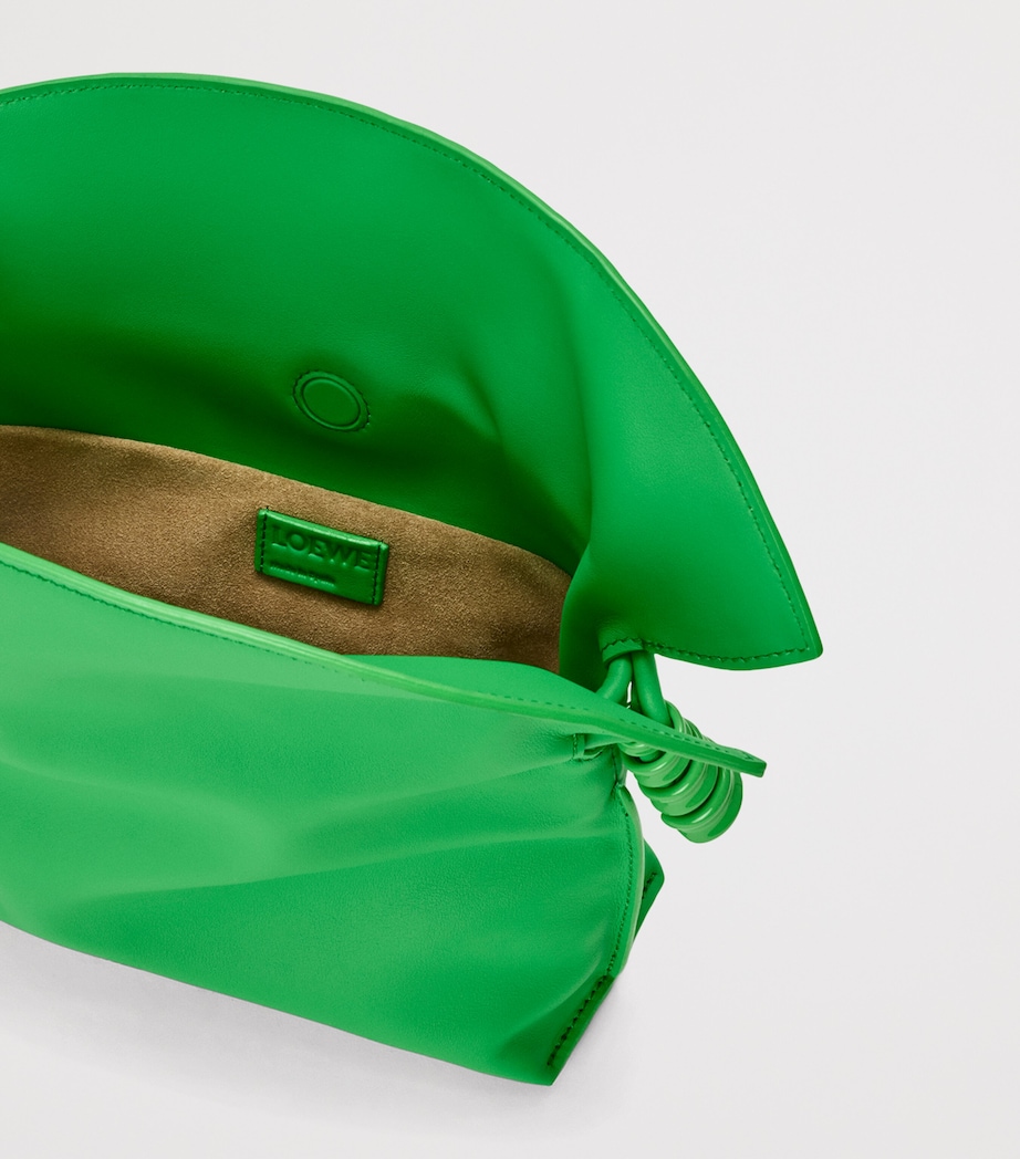 LOEWE Mini Leather Flamenco Purse Clover Green Image 6