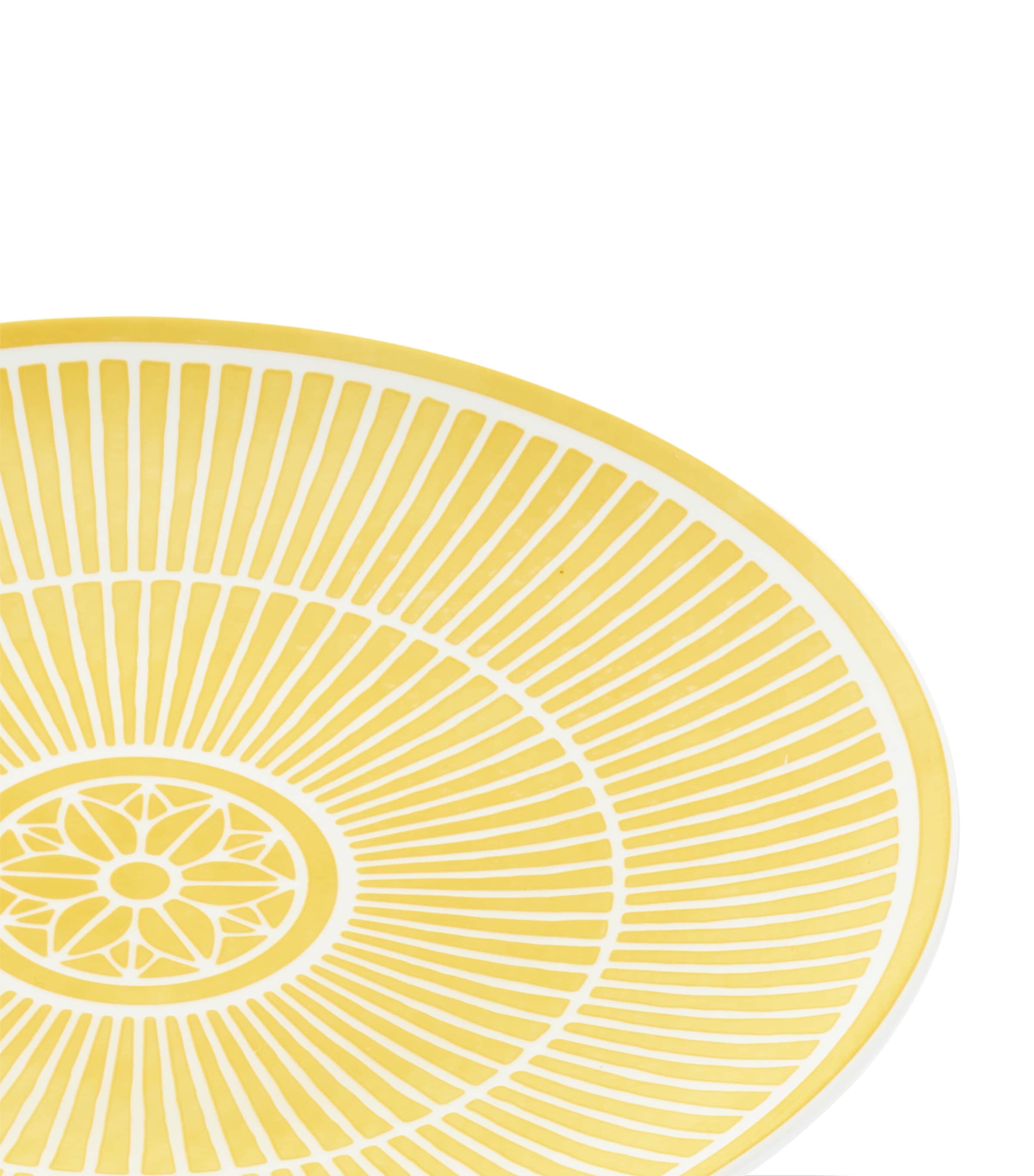 Christofle Porcelain Malmaison Riviera Dessert Plate (21cm) White/yellow Image 3