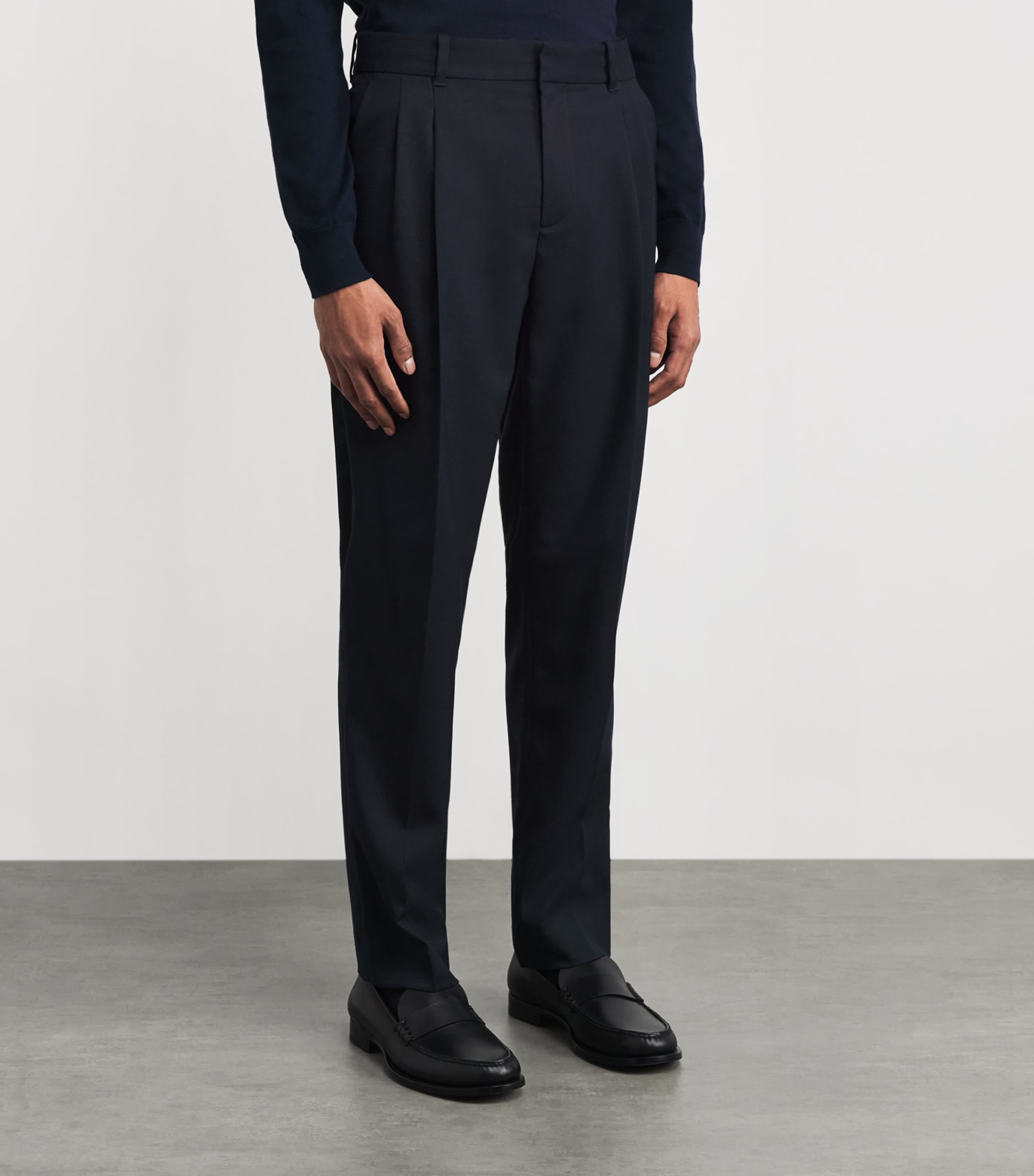 Bramble Straight Tailored Trousers MIDNIGHT Image 3