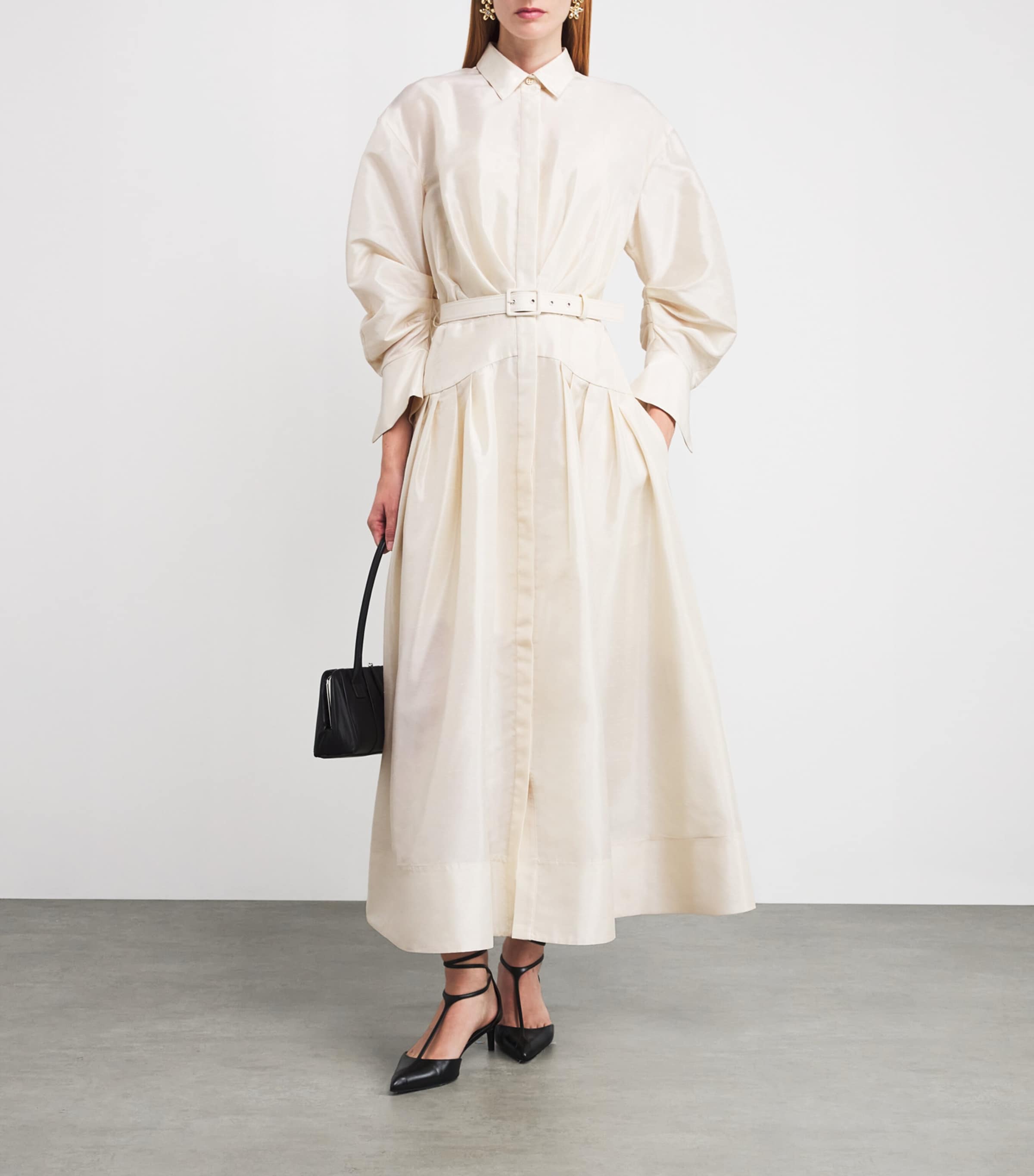 【REBECCA VALLANCE】Maple Shirt Midi Dress シャツドレス Rebecca Vallance Maple Shirt Dress | Pink | FARFETCH